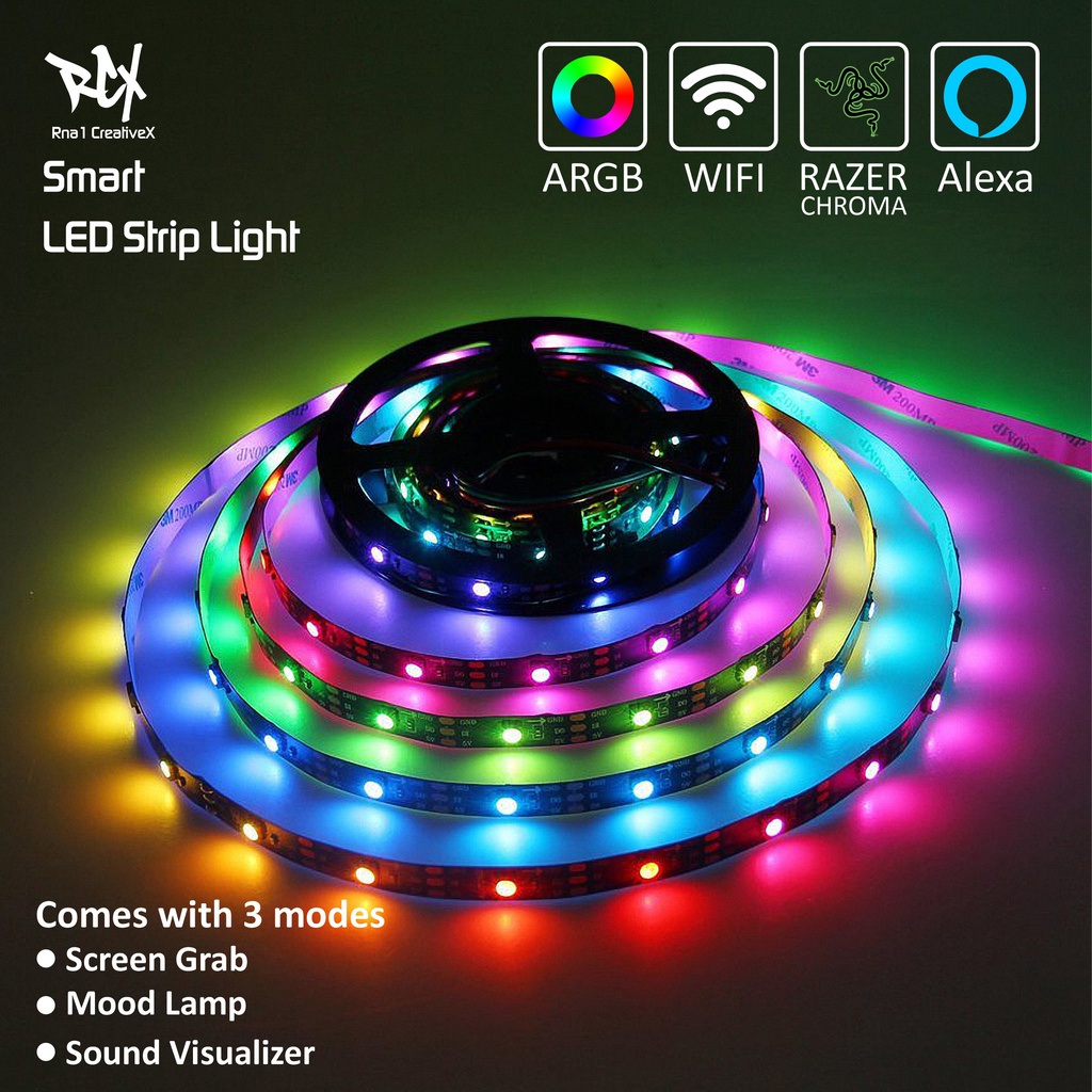 Jual Ambient Light RGB ARGB Auto Sync Aurora Light untuk Meja | Shopee ...