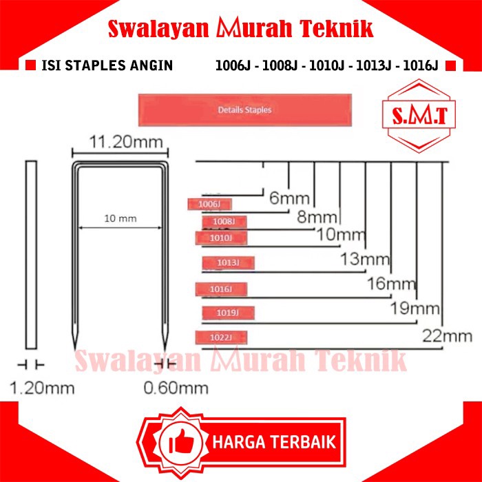 Jual XENON Isi Staples Angin Air Stapler Refill 1006J / 1008J / 1010J ...
