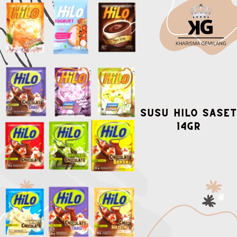 Jual HILO - (10 PCS) SUSU HILO SASET 14Gr All Varian Rasa Coklat Banana ...