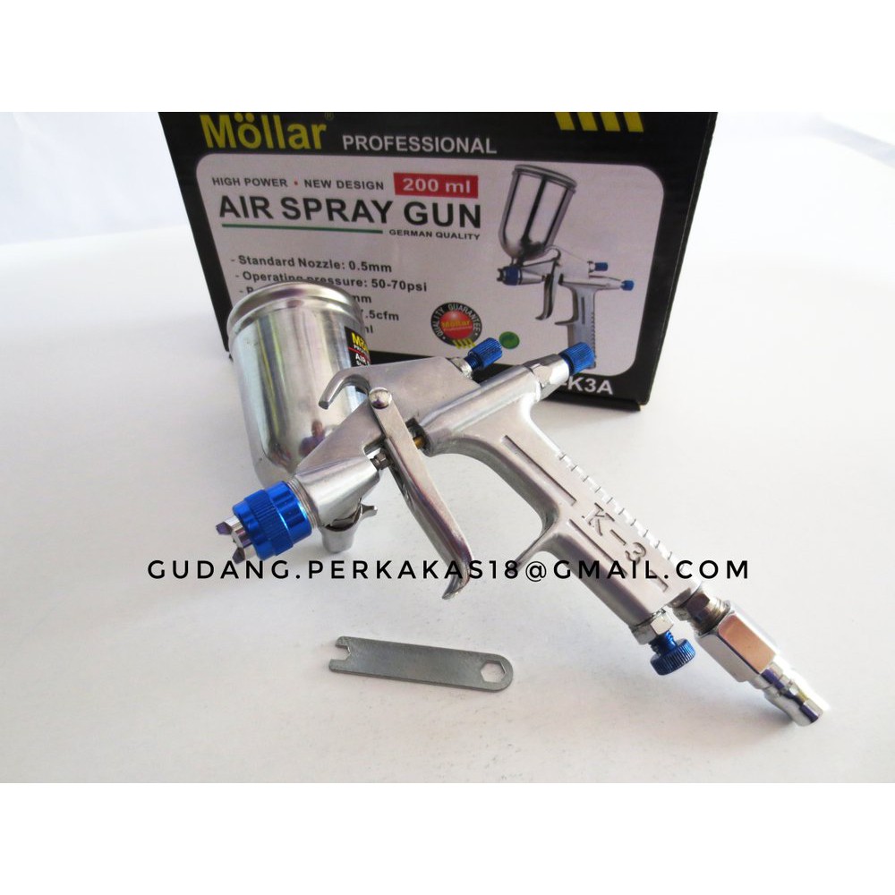 Jual SPRAYGUN K3 AIR SPRAY GUN GRAVITY TABUNG ATAS KECIL SPET DUCO
