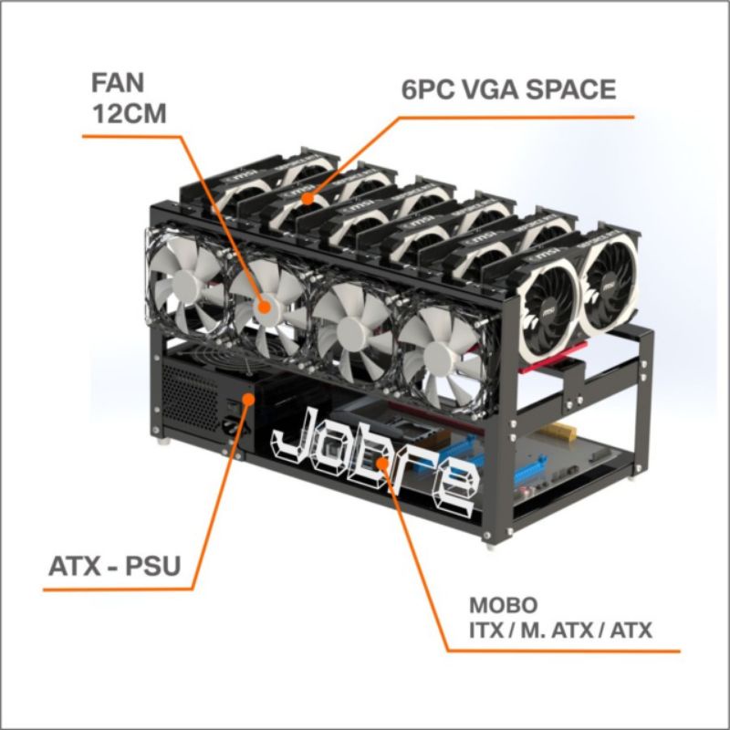 Jual OPEN RACK RAK MINING RIG 6 VGA | Shopee Indonesia