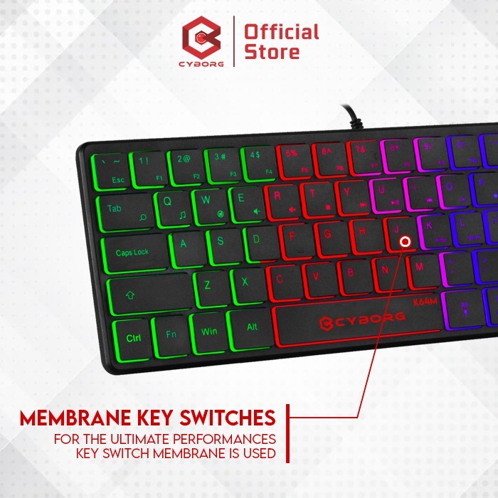 Jual Mini Entry Level Gaming Keyboard K64M (Atom) Shopee Indonesia