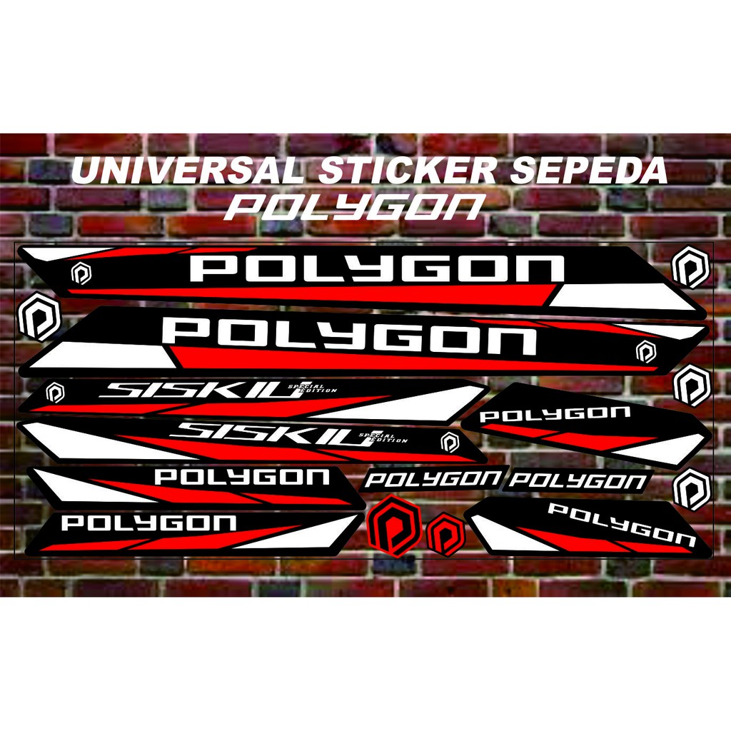 Jual Stiker Satu Set Sticker Polygon Sepeda Striping Bike Shopee