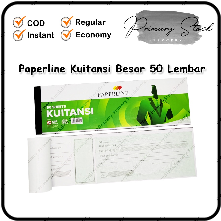 Jual Buku Kwitansi Besar Kuitansi Paperline Isi 50 Lembar | Shopee ...