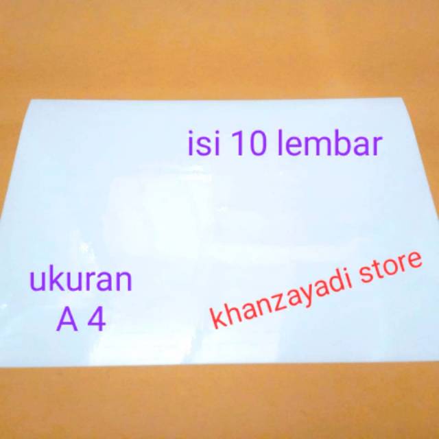 Jual Kertas Stiker Sticker Transparant Transparan Bening Glossy A4