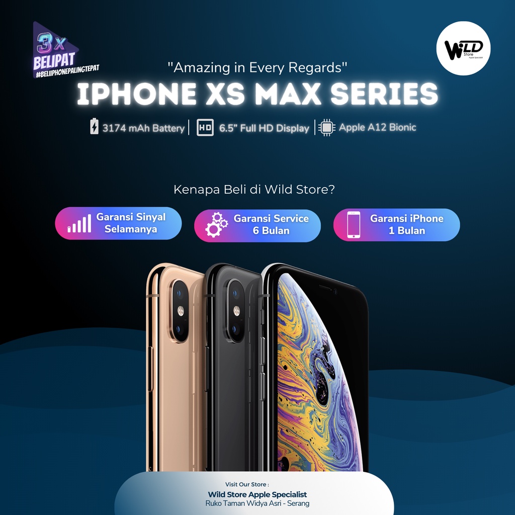 Jual iPhone XS Max 64GB Second Original Fullset All Operator | Shopee