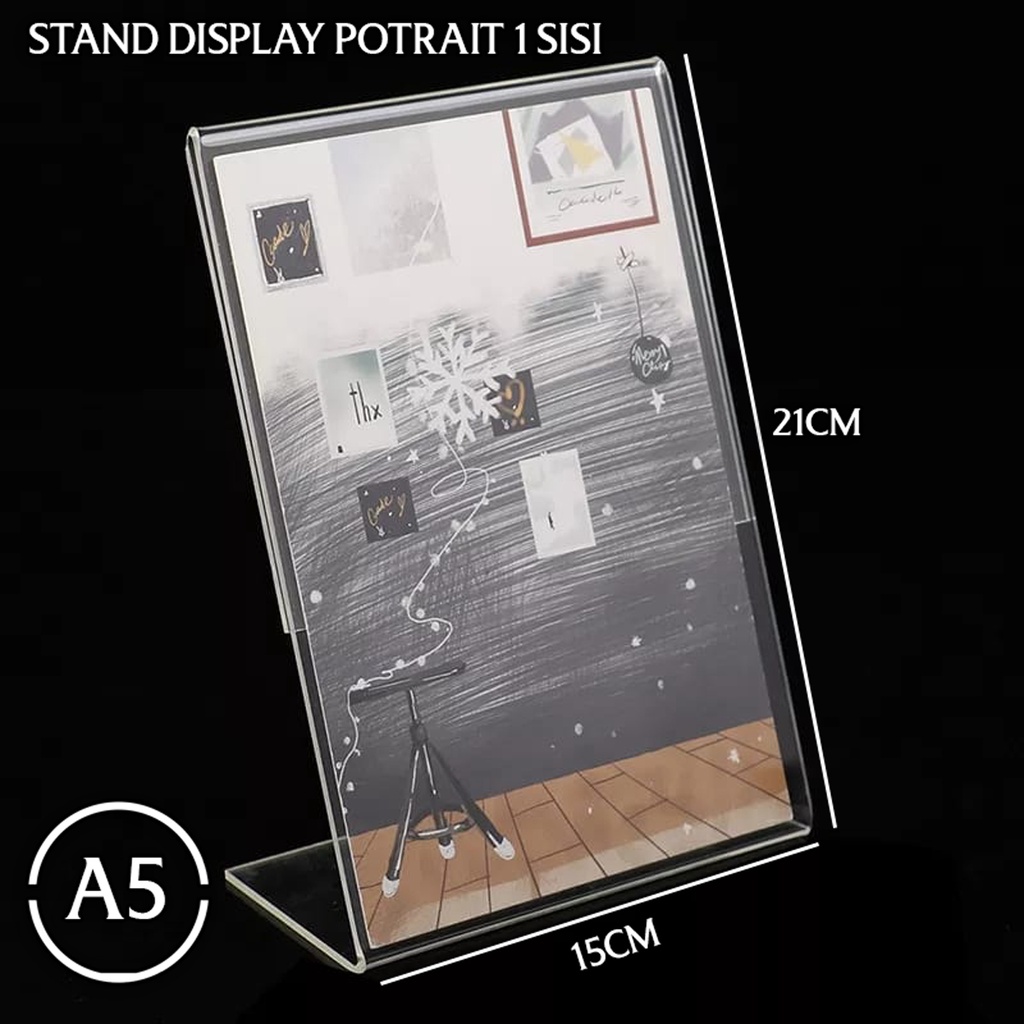 Jual Tent Card Acrylic Display A5 / Stand Akrilik Tent Holder Brosur