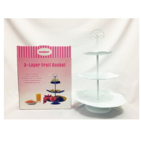 Jual Rak kue 3 tingkat / Tatakan cake-cupcake / Cup Cake Tray | Shopee ...