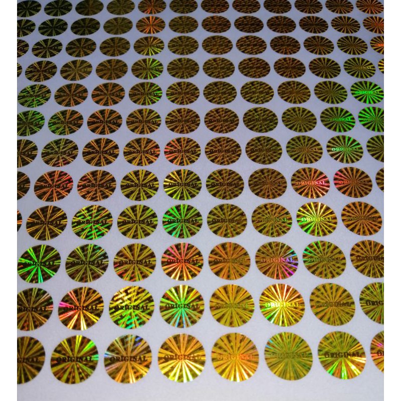 Jual Stiker Segel Hologram Original Gold Bulat 1 cm | Shopee Indonesia