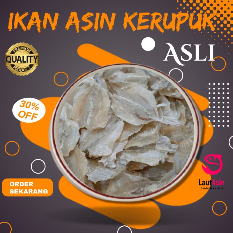 Jual Ikan Asin Kerupuk Tawar Tulang Tipis 1kg Kualitas Super Shopee Indonesia