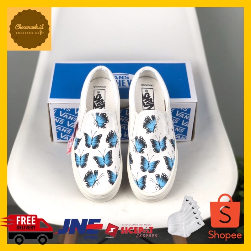 Vans slip best sale on butterfly