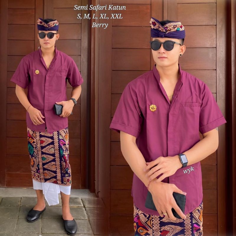 Jual Baju Semi Safari Bali Agung Pakaian Adat Bali Baju Koko Pria