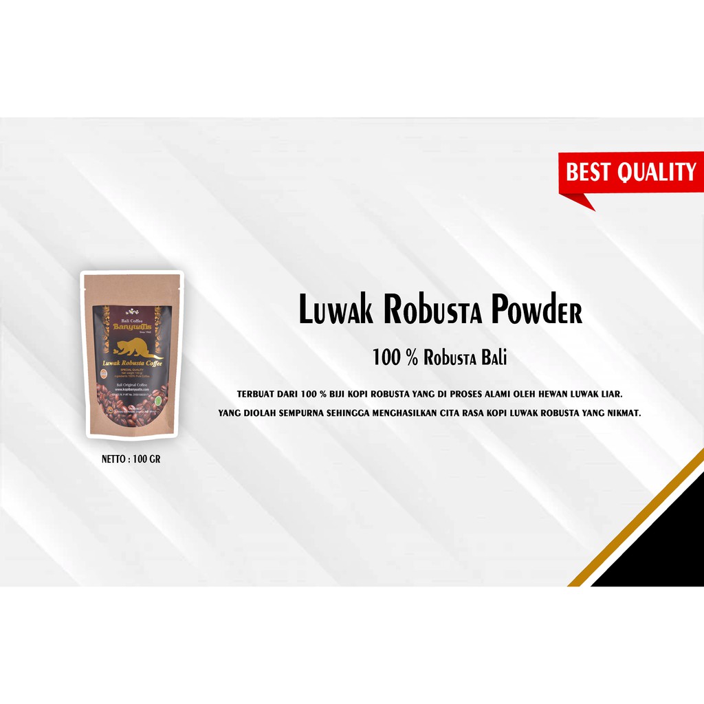 Jual Kopi Banyuatis Luwak Robusta Powder Premium 100 gr | Shopee Indonesia