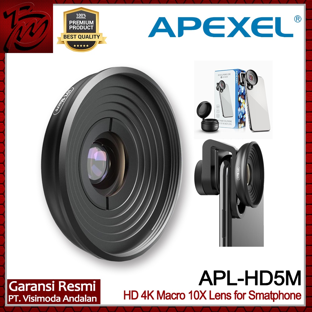 Jual Apexel APL-HD5M Lensa Macro 10x HD 4K Lens for Smartphone | Shopee ...