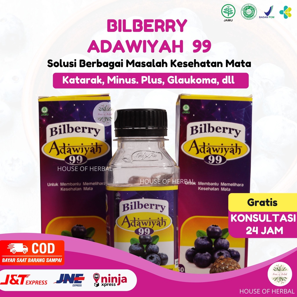 Jual Adawiyah99 Bilberry Adawiyah99 Ekstrak Kapsul Herbal Alami