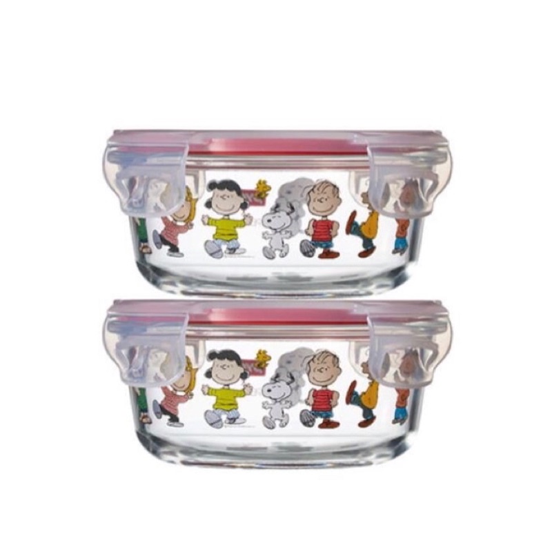 Jual pyrex snoopy 380ml atau 620ml bulat tutup merah | Shopee Indonesia