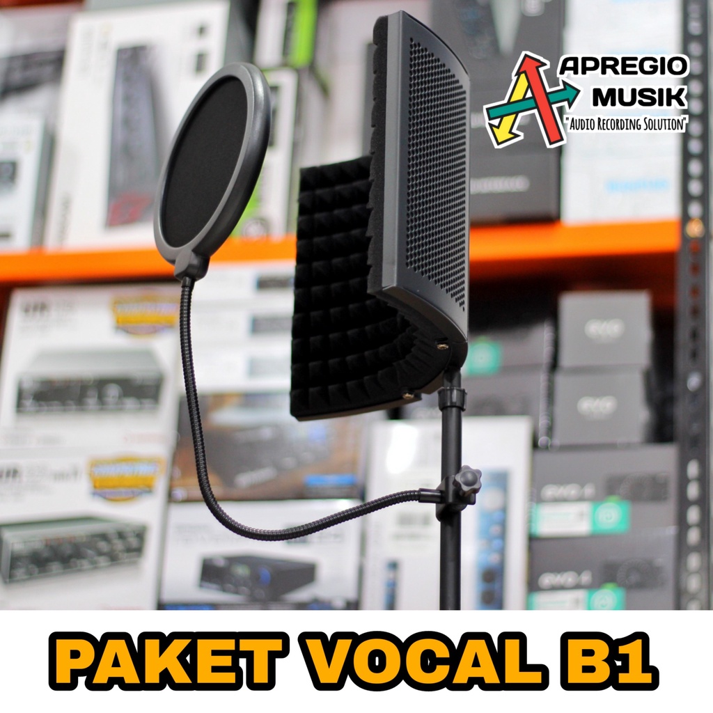 Jual Paket Vocal Booth B1 B5 RODD with stand mic dan Pop Filter ...