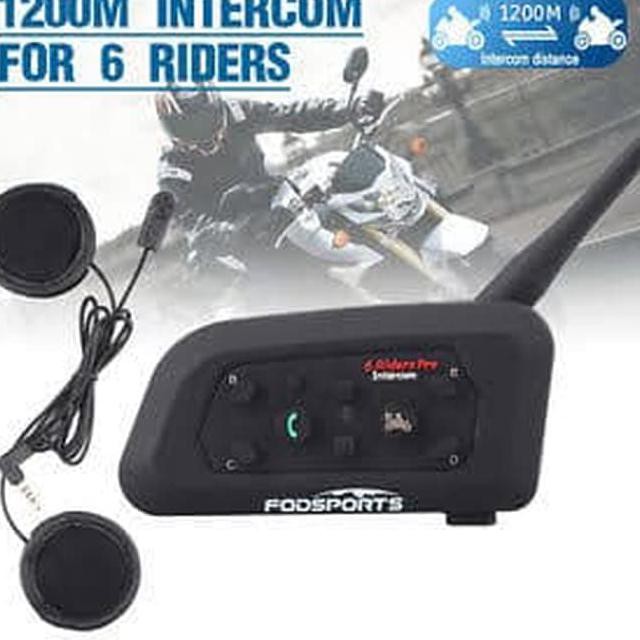 Jual BLUETOOTH V6 6RIDERS 1200M FOR HELMET KODE 1477 Shopee