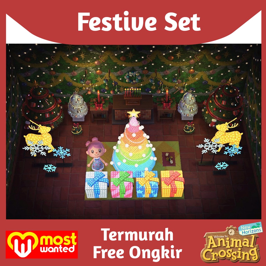 Jual Festive Set Natal Christmas Animal Crossing New Horizon ACNH NMT