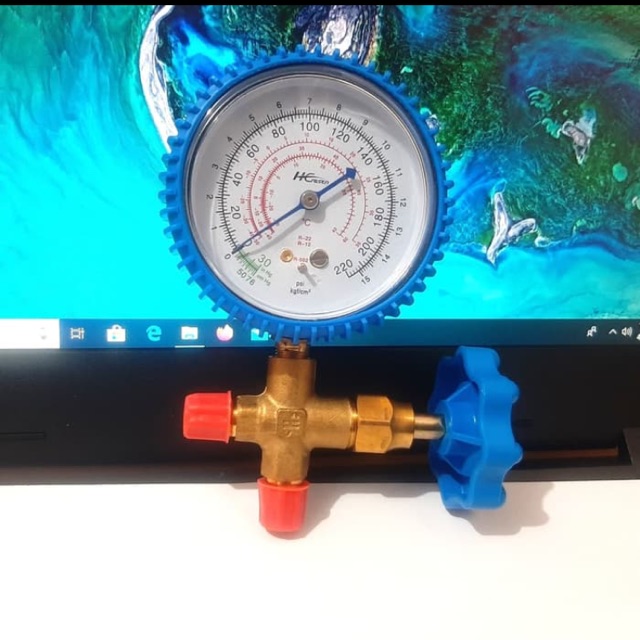 Jual Manifold ac single R22 non sighglass alat pengisian freon ac mobil