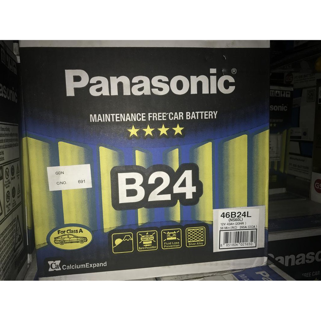 Jual Aki Mobil Panasonic "Kering" MF 46B24L / NS60L 45AH KHUSUS GOSEND ...