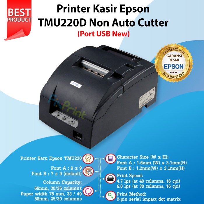 Jual Printer Dot Matrix Epson Tmu220 D Tm 220 D 220d Manual Cutter Shopee Indonesia 8343