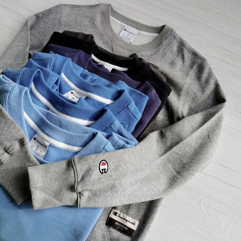 Champion authentic sueded sale fleece crewneck sweatshirt