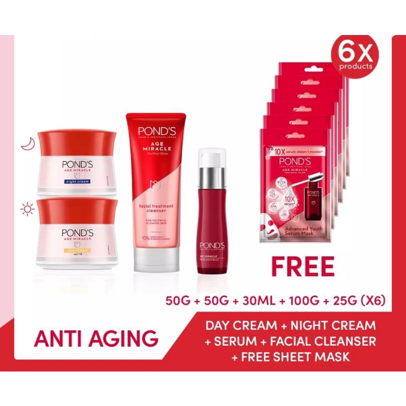 Jual PONDS AGE MIRACLE PAKET LENGKAP | Shopee Indonesia