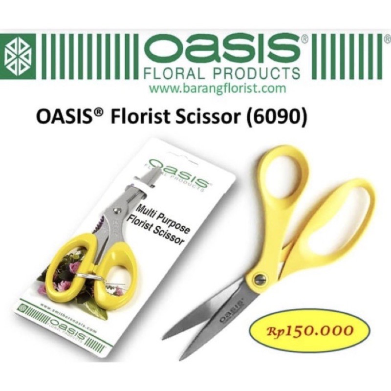 Jual OASIS Florist Scissors 6090 Gunting Bunga Premium Barang Florist ...