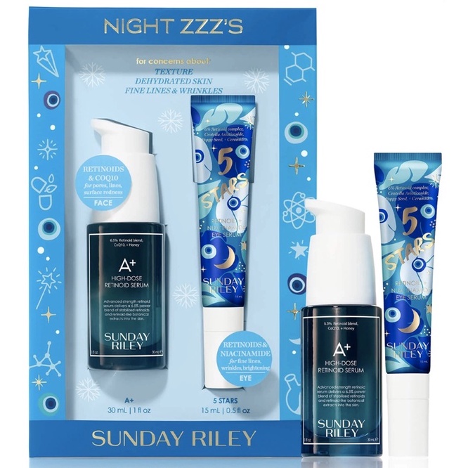 Jual Sunday Riley A+ Serum Night Zzz Skincare Set | Shopee Indonesia