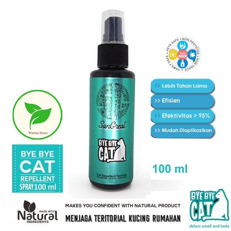 Jual Bye Bye Cat Spray Ml Spray Pengusir Kucing Natural Cat