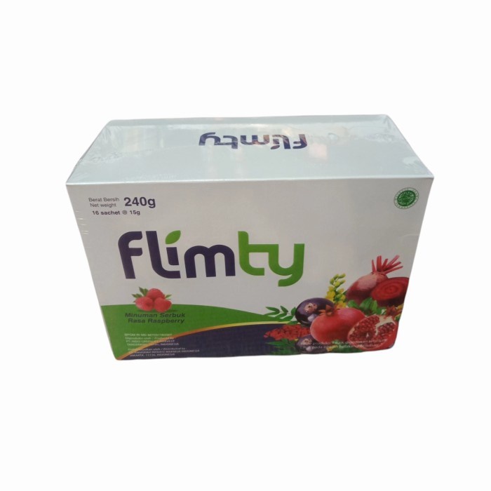Jual FLIMTY MINUMAN SERBUK RASA RASBERRY 240 GR ISI (16 SACHET ...