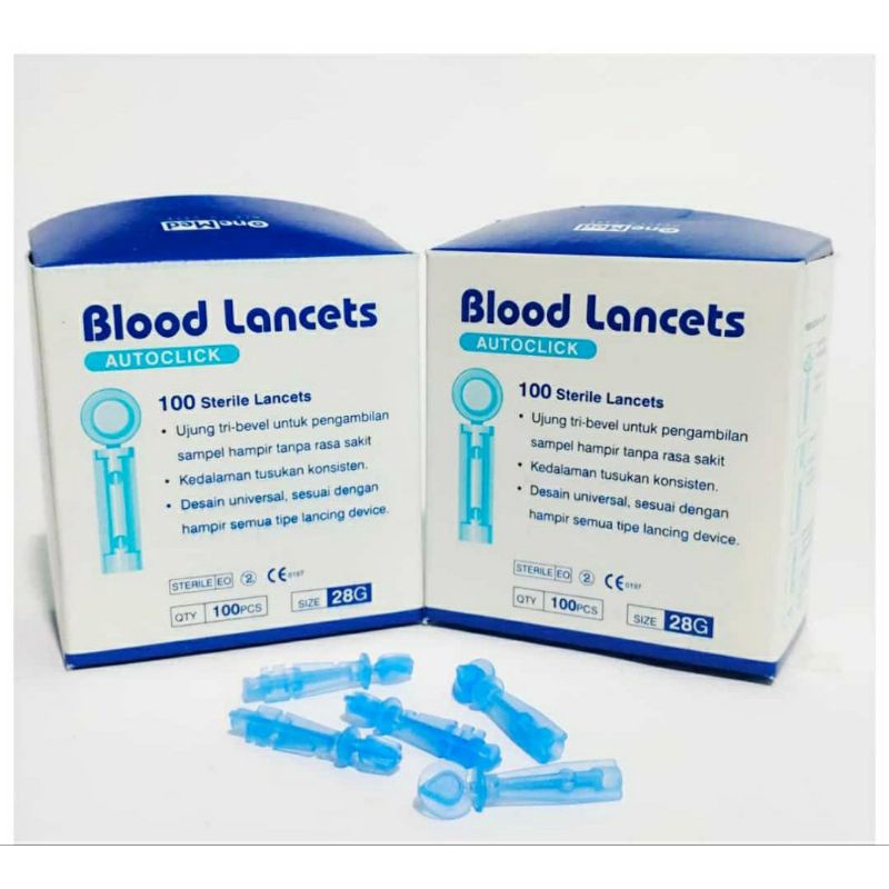 Jual Blood Lancet 28G Onemed , Lancets Shopee Indonesia