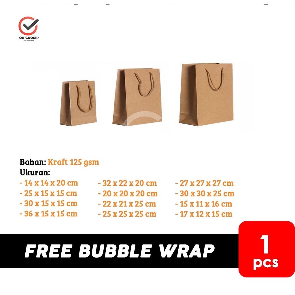 Jual Paperbag Coklat Polos Kode Pb Ada Tali Tas Belanja Lbr Shopee Indonesia