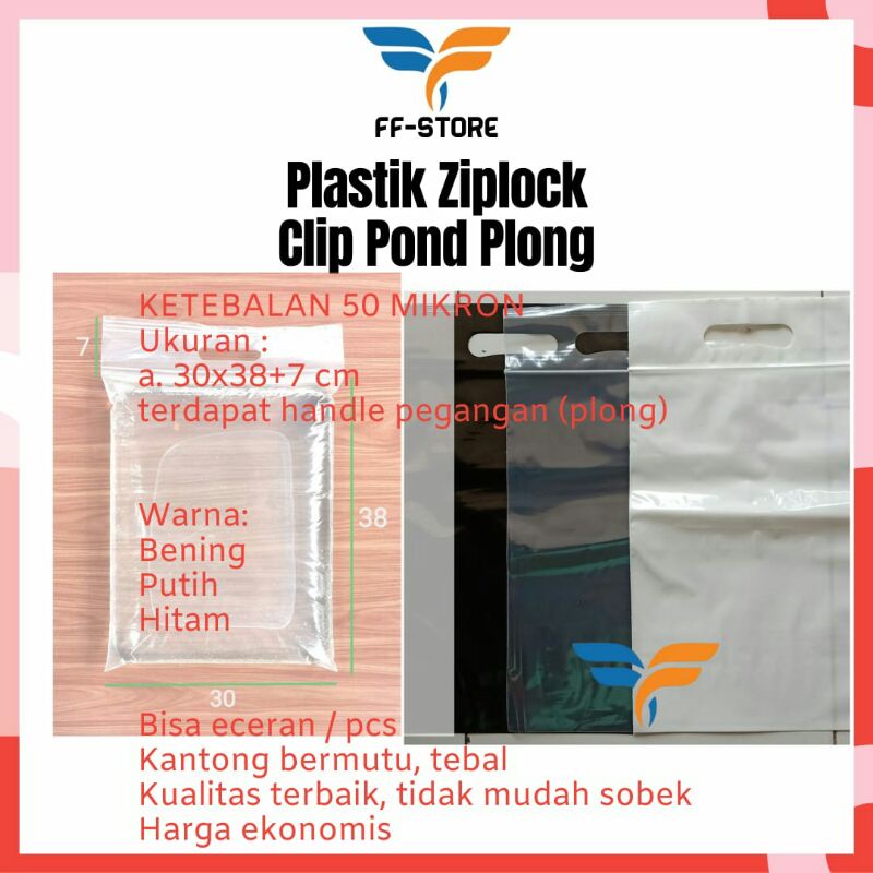 Jual Plastik Ziplock Laundry Sendal Sepatu Baju Tas Ukuran 20x306 25x357 30x387 Klip Plong 2793