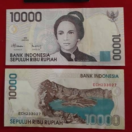Jual Uang kertas 10 ribu cut nyak din | Shopee Indonesia