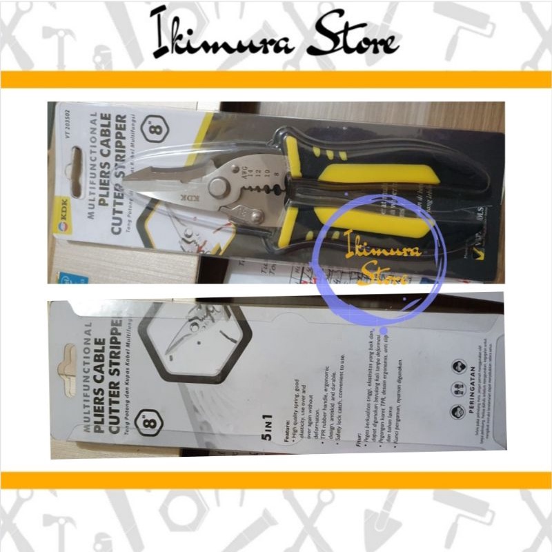 Jual Gunting Kabel Besi Tang Potong Kupas Cable Wire Cutter Stripper 8 ...