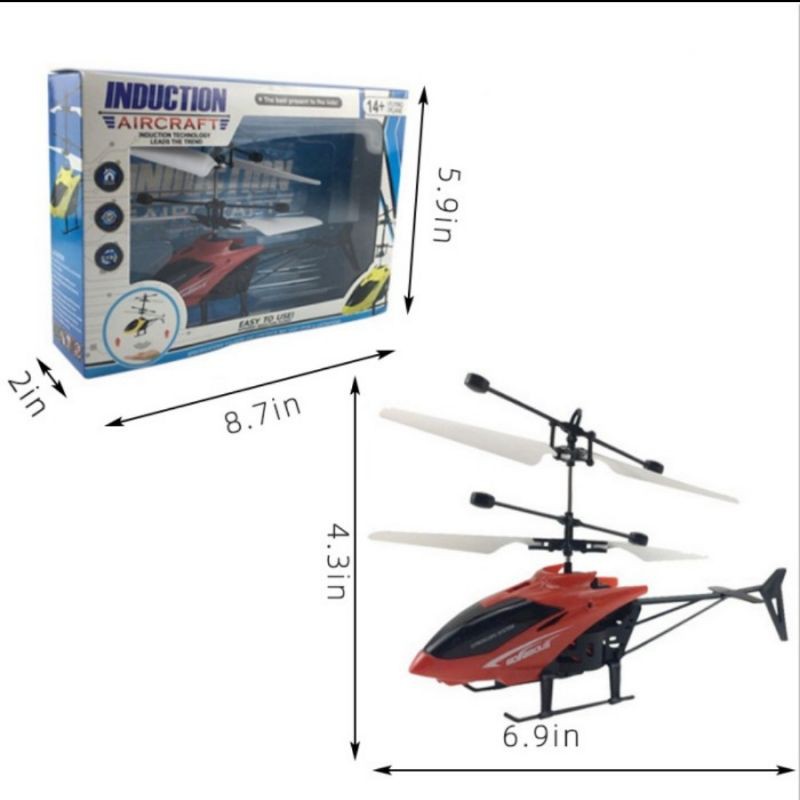 Jual MINI HELICOPTER INDUCTION AIRCRAFT REMOTE CONTROL RC DRONE WITH