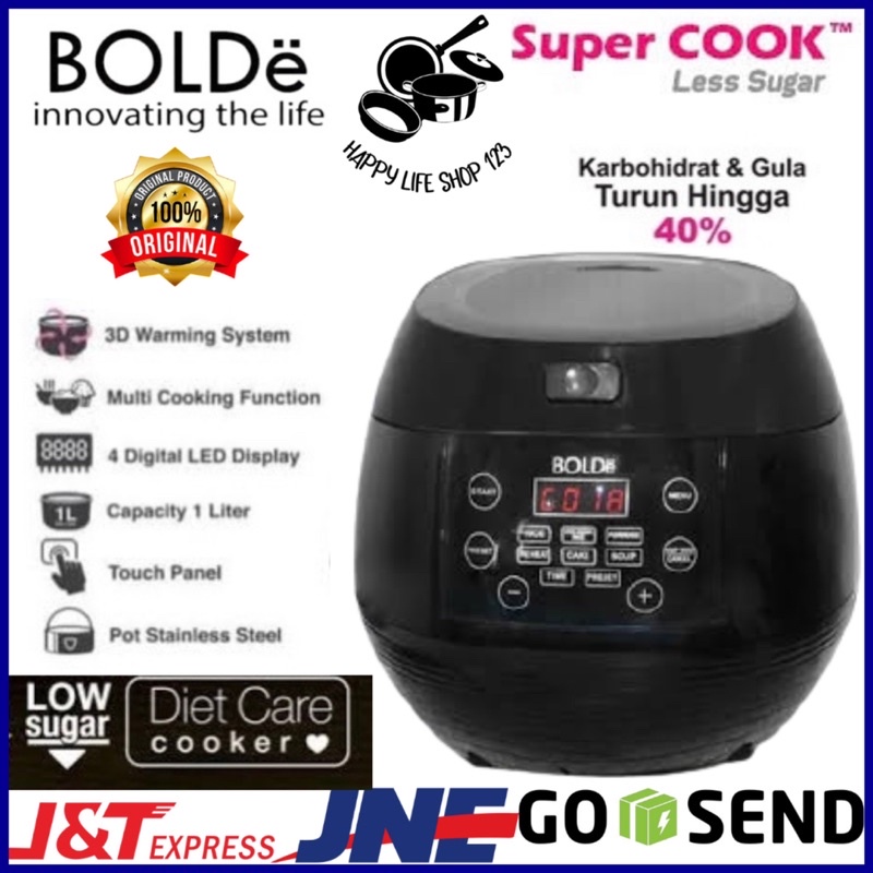 Jual BOLDE Super Cook Less Sugar/BOLDE Rice Cooker 1 Liter Low Carbo