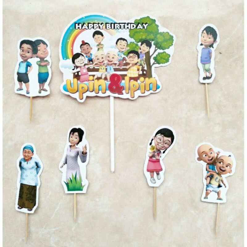Jual topper hiasan kue untuk ulang tahun & cake karakter Upin & Ipin ...