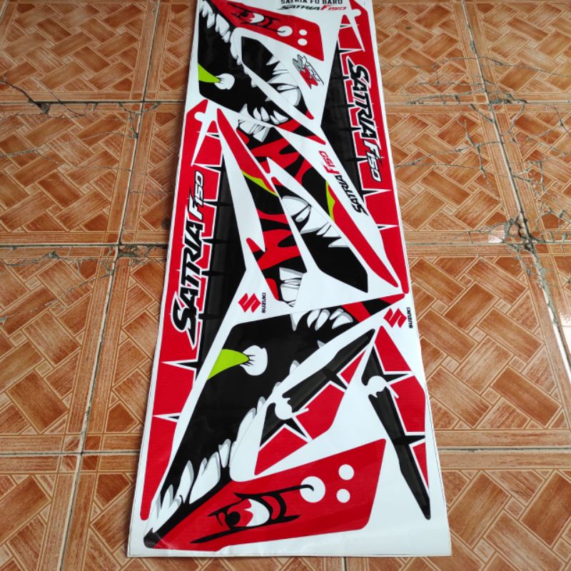 Jual Striping Sticker motor Satria F150 Motif Sharks Pinky | Shopee ...