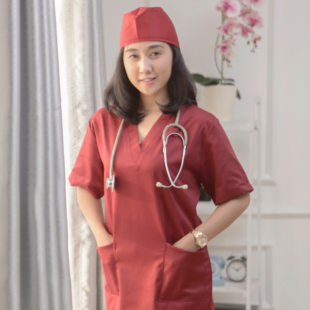 Jual BAJU PERAWAT LENGAN PENDEK | BAJU OK | SERAGAM PERAWAT WANITA