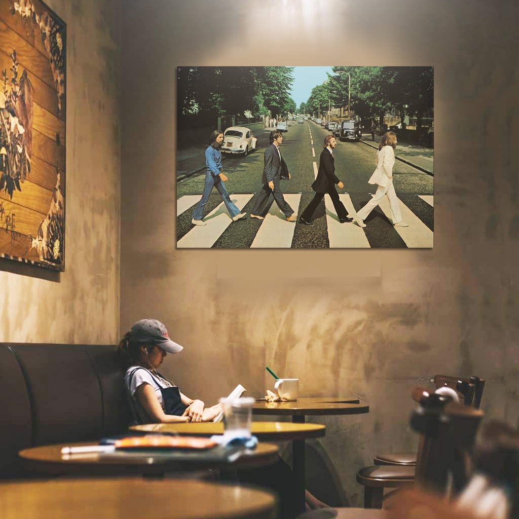 Jual Poster Super Besar Band Klasik THE BEATLES ABBEY ROAD Hiasan ...