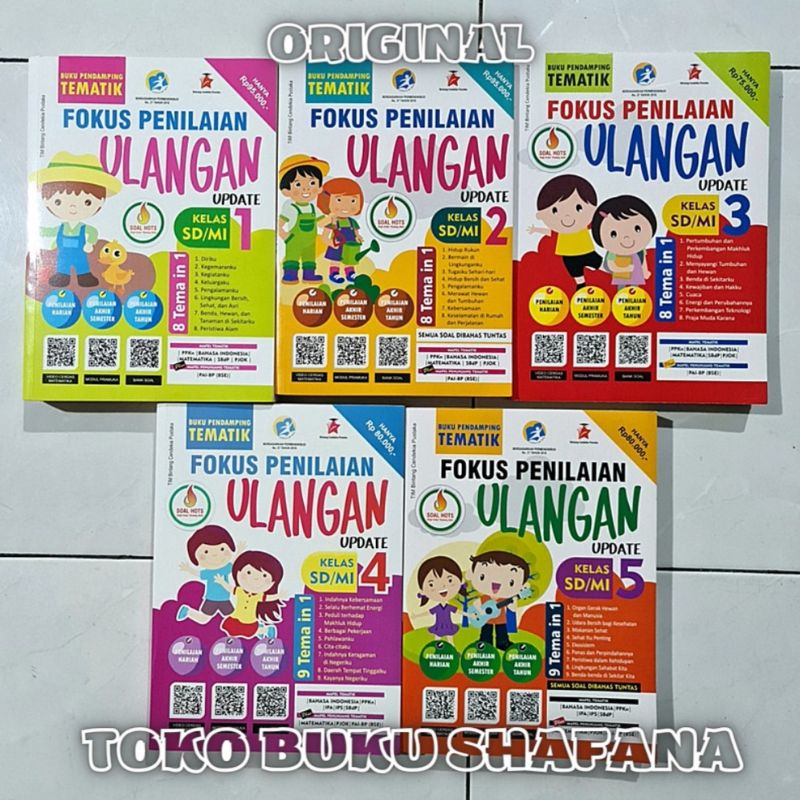 Jual Buku Soal Buku Pendamping Tematik Fokus Penilaian Ulangan Update Kelas Original