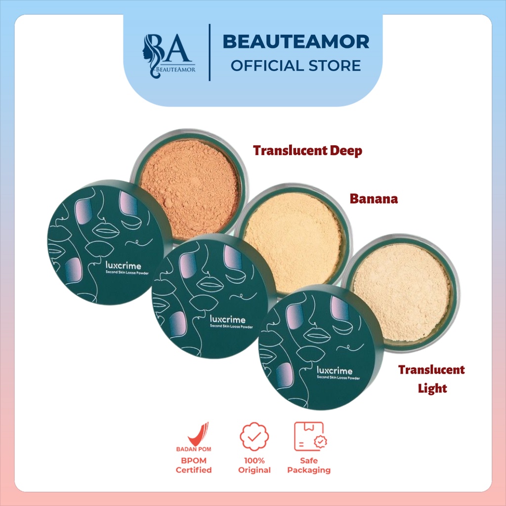 Jual Beauteamor Luxcrime Second Skin Loose Powder Shopee Indonesia