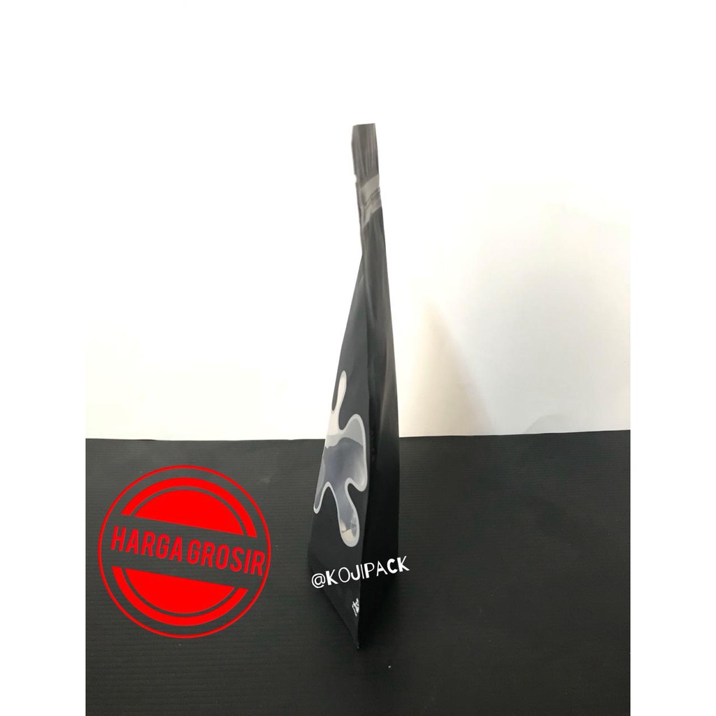 Jual Standing Pouch Transmetz Window Kombinasi 9x15 Black Hitam White ...