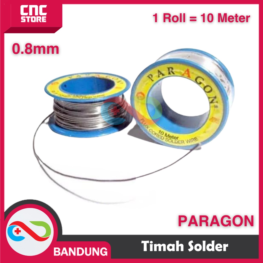 Jual TIMAH SOLDER ROLL KECIL PARAGON DIAMETER 0.8 PARAGON 1 ROLL 10 ...