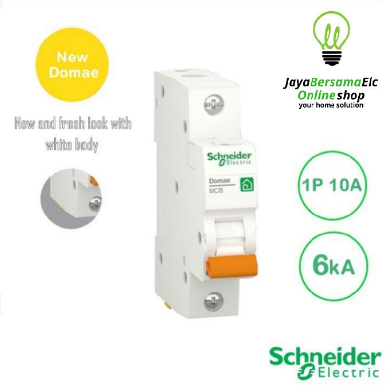 Jual Schneider MCB Domae 1P Phase 2A, 4A, 6A, 10A, 16A, 20A, 25A, 32A ...