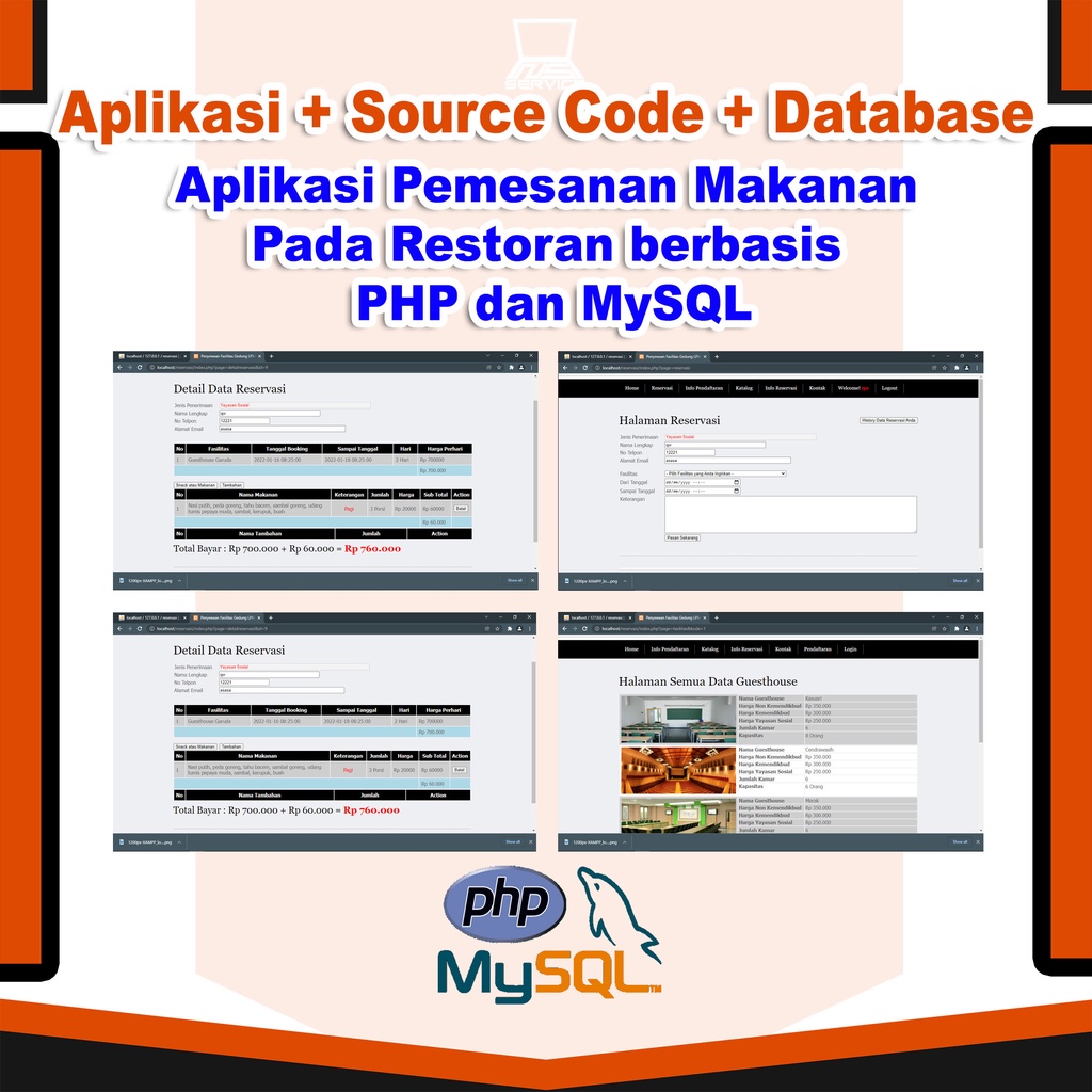 Jual Source Code Aplikasi Pemesanan Makanan Pada Restoran berbasis PHP ...