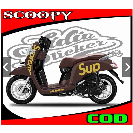 Jual stiker cutting scoopy SUP SUPREME | Shopee Indonesia